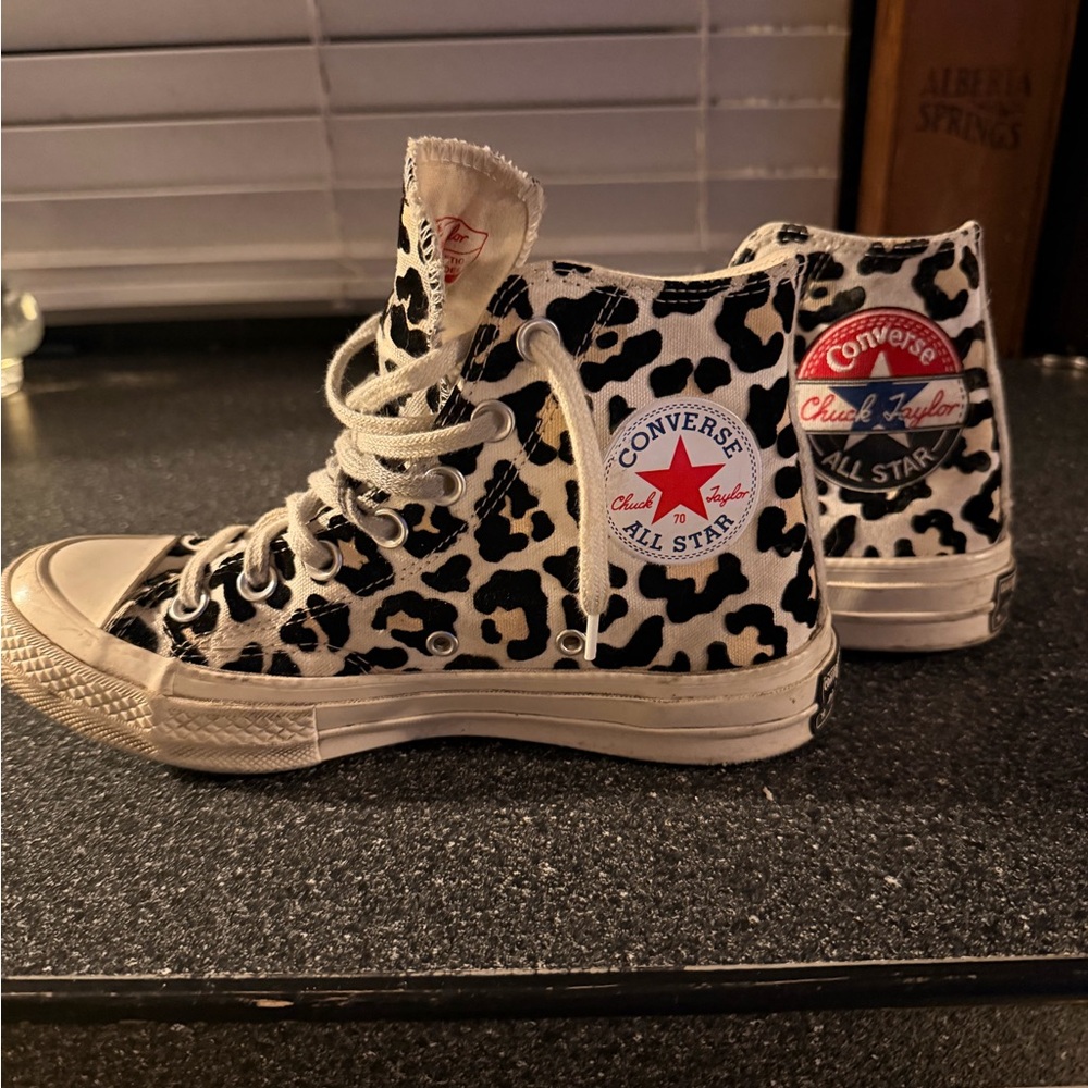 Converse Chuck Taylor All Star Black and White Animal Print Sneakers